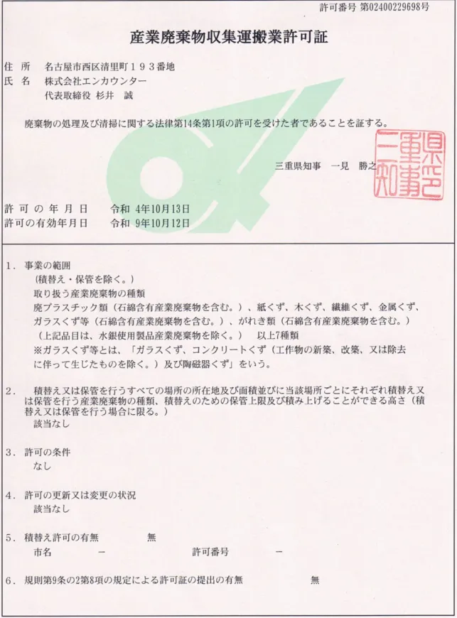 岐阜県　第02100229698号取得