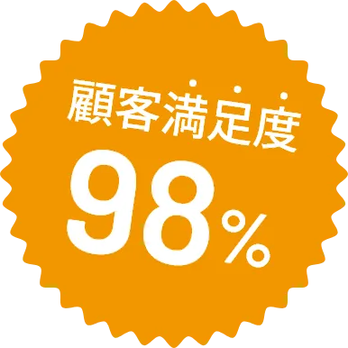 顧客満足度98％